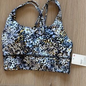Lululemon Energy Bra Long Line Size 2 NWT Medium Support Floral Metropolis Multi